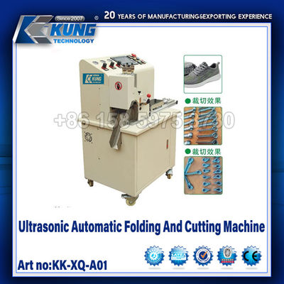 Máquina automática de dobragem e corte por ultra-som para fabricação de sapatos