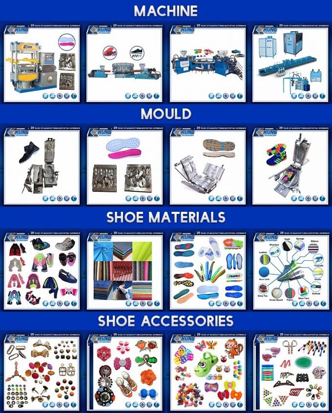 EVA Shoes Injection Machine de formação de espuma multicolorido 35-50 Pair/H hidráulicos 4