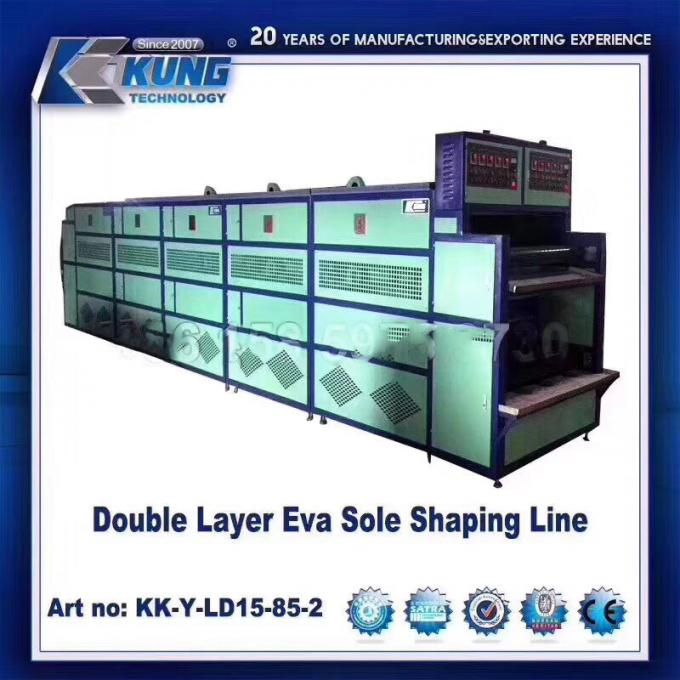 Dupla camada 42KW EVA Shoes Injection Machine Belt Oven For Sole Setting 0