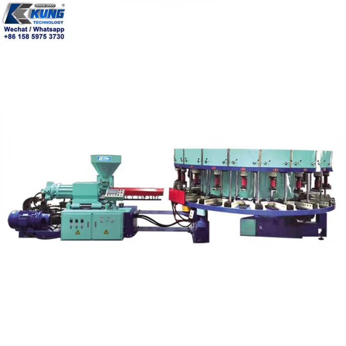 Máquina giratória da modelagem por injeção da sapata do esporte do MERGULHO do PVC da única cor de Kingkung