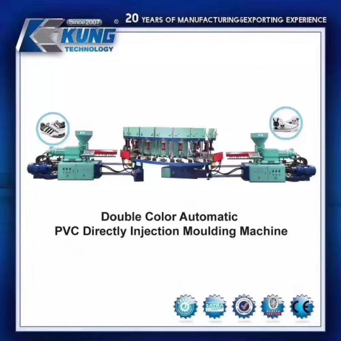 Máquina giratória da modelagem por injeção da sapata do esporte do MERGULHO do PVC da única cor de Kingkung