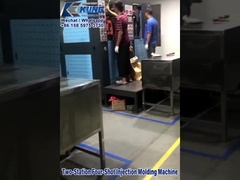 Máquina de moldagem por injecção de duas estações e quatro tiros